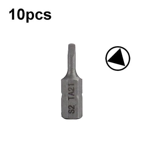 10 Pcs Electric Screwdriver Short Bits Strong Magnetic Screwdriver Bits - Triangle Ta21