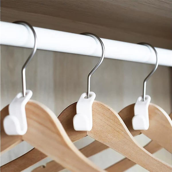 Flocking Hanger Hooks Waterfall Hanger Connector Clothes Waterfall Stackable Hanger Hooks Special Flocking Hook Hanger Stable Hook Hanger Connector(10