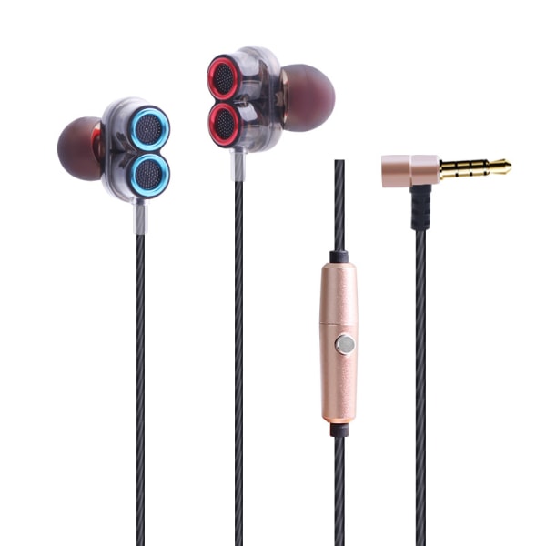 Tunga bashörlurar, in-ear Dual Moving Coil-hörlurar