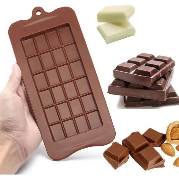 Chocolate Pack Of 4 Food Safe Non Stick Energy Bars And Protein Molds