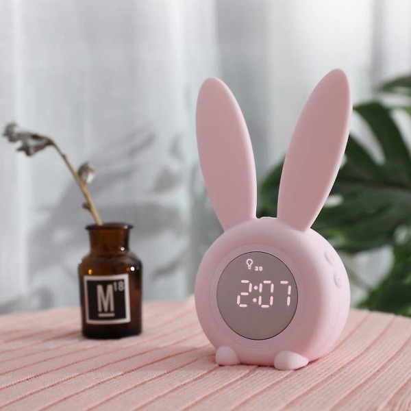 2023 Children's Alarm Clock, Girls And Boys&#39; Bedroom, Children's Night Light, Touch Control And Snooze Charging Children's Alarm Clock