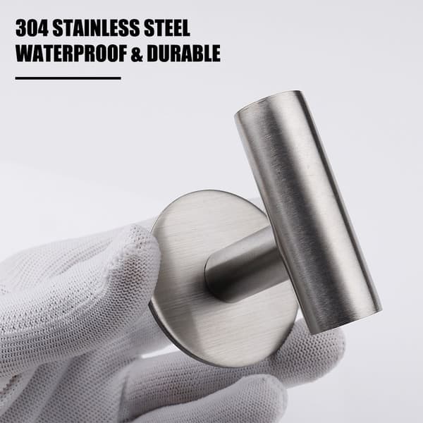 Mordely 1/2/4PCS Självhäftande krokar Coat Hooks SILVER silver 2PCS