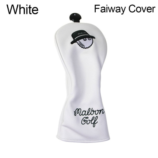 Mordely Golf Club Head Cover Golf Wood Cover VIT FAIWAY COVER FAIWAY White Faiway Cover-Faiway Cover
