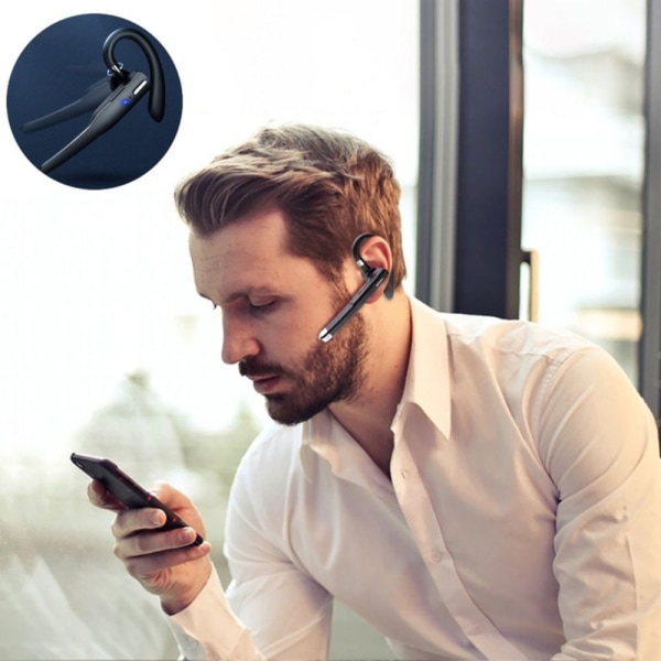 Mordely Bluetooth headset för mobiltelefon Trådlös Bluetooth hörlur A