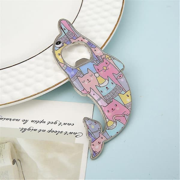 2023 Open Beer Bottle Cap Bottle Opener Refrigerator Sticker Dolphin