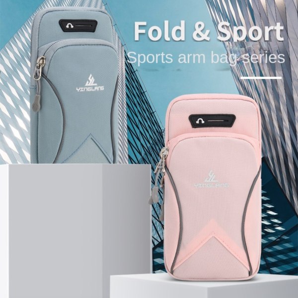Mordely Running Wrist Bag Sport Phone Arm Väska ROSA Pink