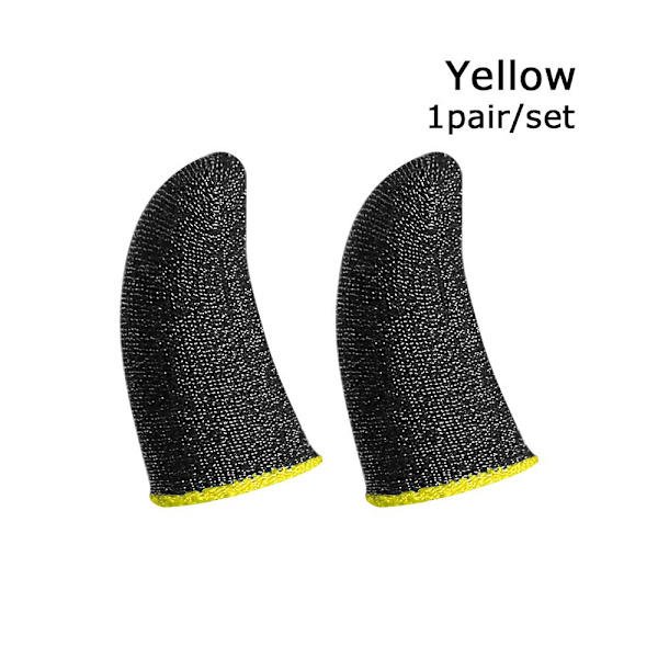 Mordely 1 par Gaming Finger Sleeve Touch Screen Finger Handskar GUL yellow
