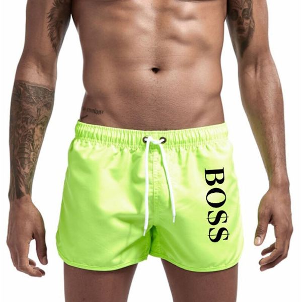 Mordely Boss Casua Fashion Strandshorts för män Badshorts l green