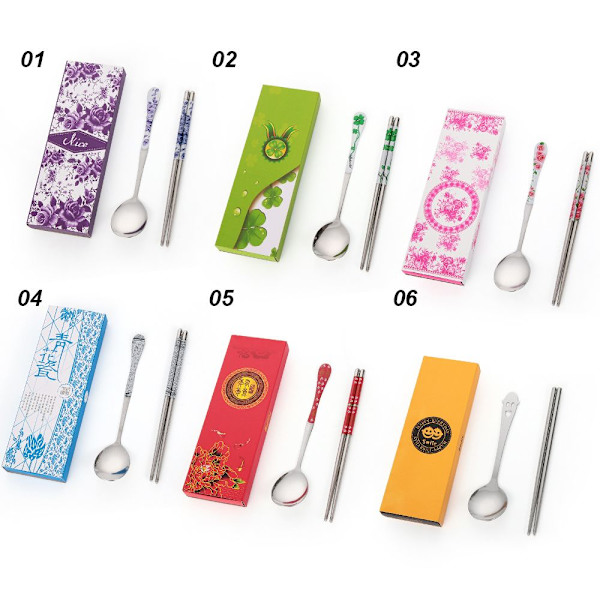 Mordely kpl/ set Lusikka Chopsticks Ruokailuvälinesetti Set 2