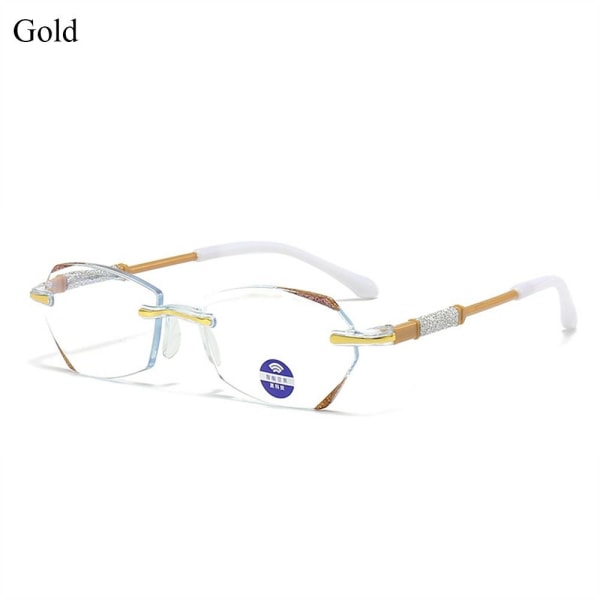 Läsglasögon Anti Blue-ray Glasögon GULD gold