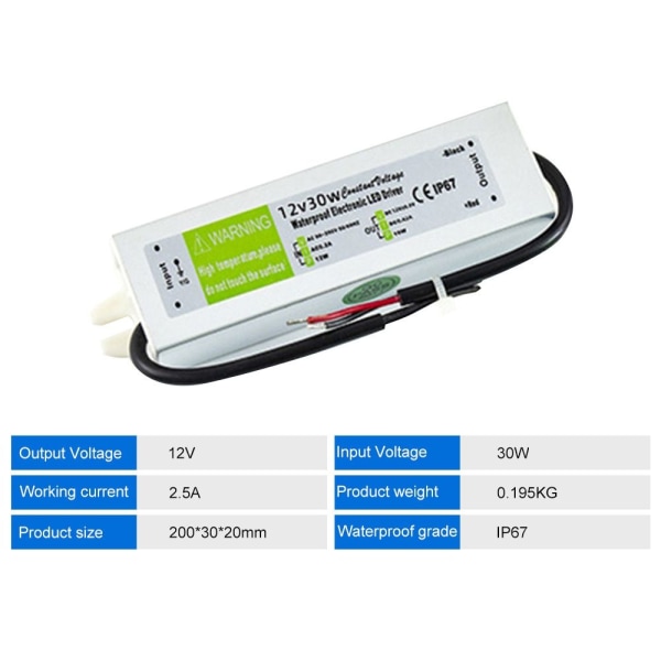 Mordely LED Transformator LED Driver Transformator 12V30W