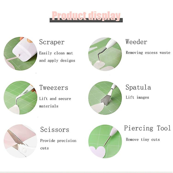 2023 5pcs + Cutting Backing Vinyl Weeding Tool Set Diy Silhouette Embossed Lettering Tools