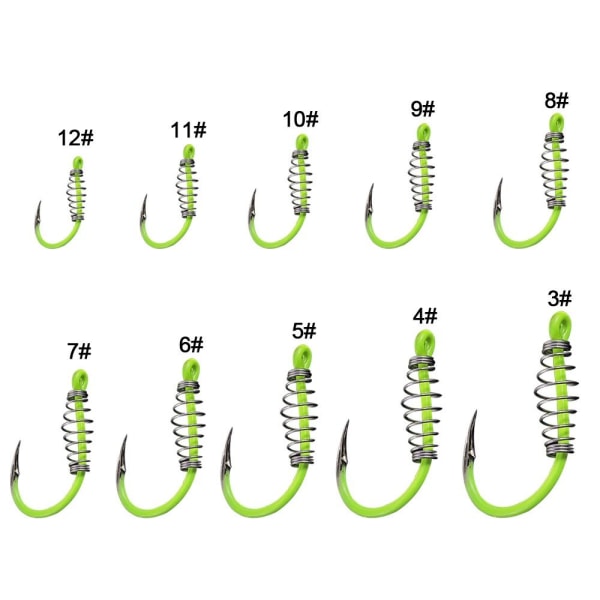 Mordely 40 st Luminous Spring Fishing Krokar Iseni Hook 3