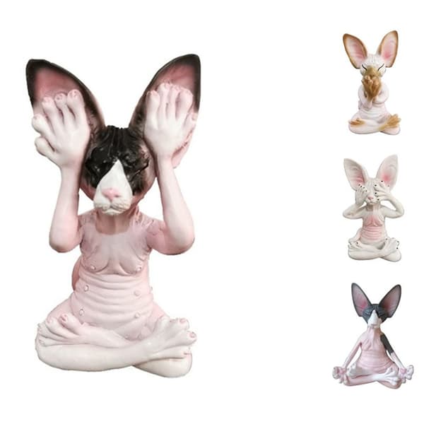 Mordely Sphynx Cat Meditere samleobjekter i miniatyr