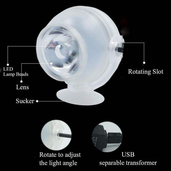 Mordely Liten Spotlight LED Aquarium Light WHITE EU EU White EU-EU