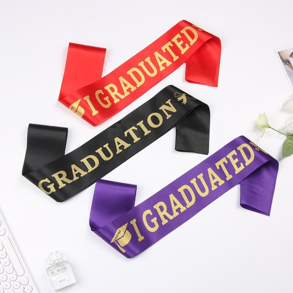 Mordely 2022 Graduation Sash Graduated Satin 10