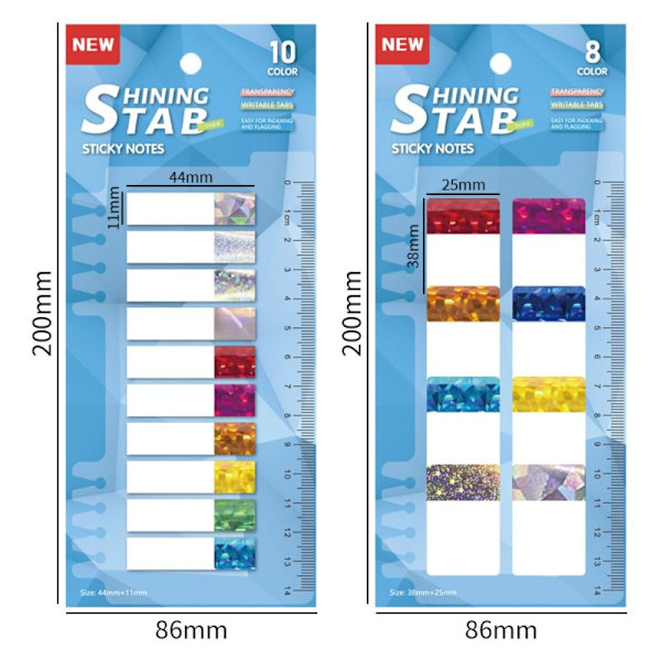 Mordely 160/400 ark Index Memo Pad Bokmärke 01-2BAG(400ARK) 01-2Bag(400Sheets)
