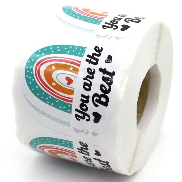Mordely Rainbow Sticker Etikett Stickers Sticker Roll