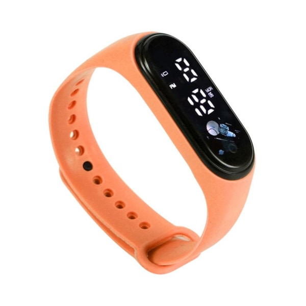 Student Electronic Watch Digital Watch ORANGE Orange