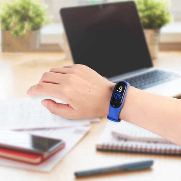 Student Electronic Watch Digital Watch WHITE White
