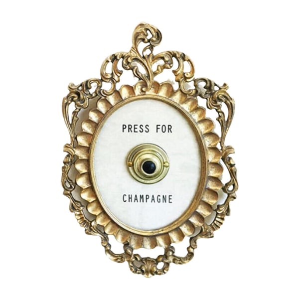 1 Set Doorbell Ornament Vocalizable Create Atmospheres Metal Restaurant European Style Champagne Button Decoration For Gifts