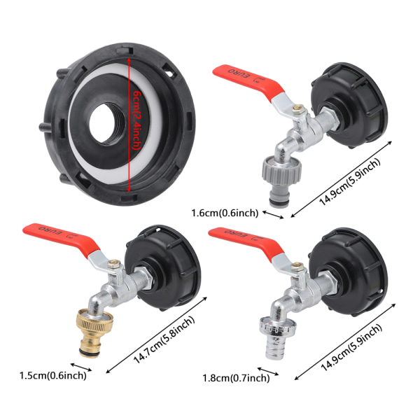 Mordely Til IBC Adapter Slangefitting 1-PLASTIC 1-Plastic