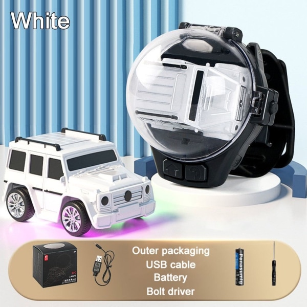 Mordely Watch Toy Barns Mini Elbil Racing Fjärrkontroll vit white