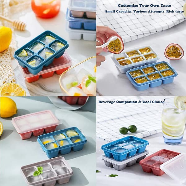 Mordely Mini Ice Cube Trays For Freezer, Small Ice Cube Molds For Cocktail