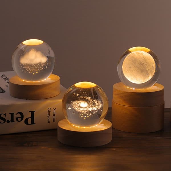 Mordely Crystal all LED nattljus asprydnad