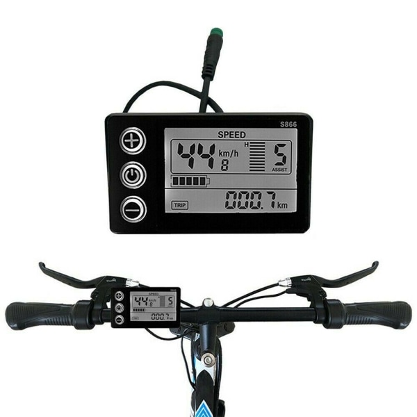 Mordely Elcykel LCD-skärm Scooter Elcykelmätare MTB Hastighetsmätare
