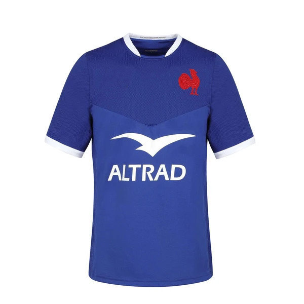 Mordely 2020-2021 Frankrike Hemma Borta Rugbytröja (Vuxenstorlek) Blue XXXL