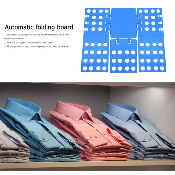 Mordely Clothes Folding Board Quick Fold Clothes light blue