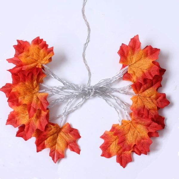 Mordely LED Fairy String Maple Leaves Lamp ORANGE 1.5M 10LEDS 1.5M Orange 1.5M 10Leds-1.5M 10Leds