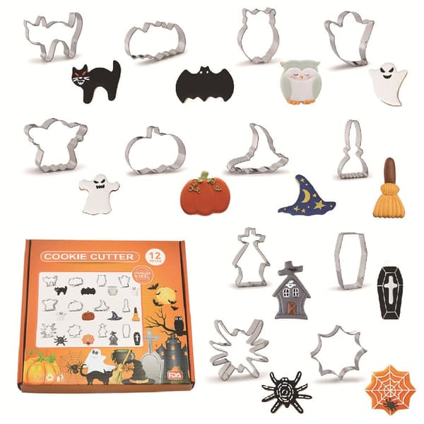 Mordely 12 st 3D Halloween Cookie Cutter Candy Biscuit Form