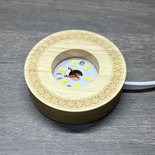 Mordely LED-ljusdisplayhållare Crystal Ball Base WRM LIGHT Warm LightA