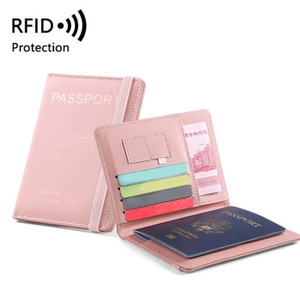 Mordely RFID Passport Cove Passport Protector ROSA Pink