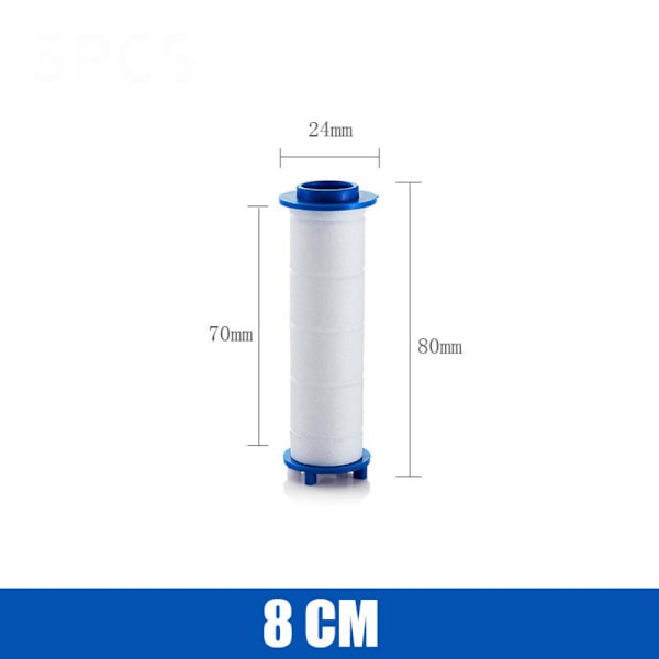 Ersättningsfilter Duschhuvud Filter 5PCS 8CM 5PCS 8CM 5Pcs 8cm