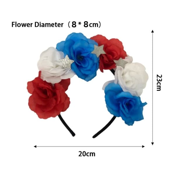 Mordely Flower Pannband Flower Crown Union Jack
