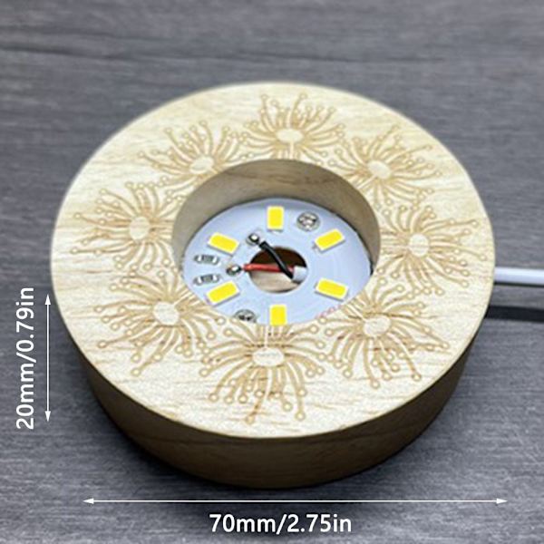 Mordely LE-ljusdisplayhållare Crystal Ball Base VARMT LJUS Warm LightD