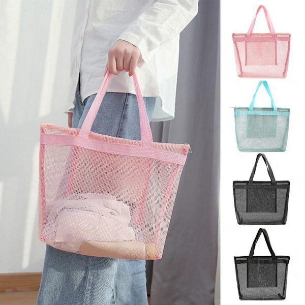 Mordely Beach Mesh Bag Toalettväska GRÅ grey