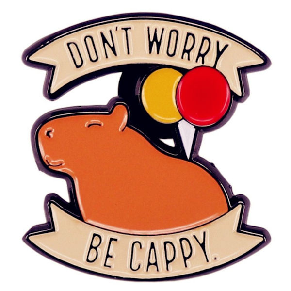 Mordely Capybara Ballong Broscher Emalj Pins