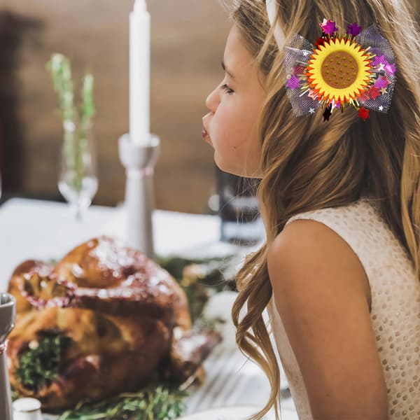 9st Thanksgiving hårnål Flash hårtillbehör Turkiet hårnål