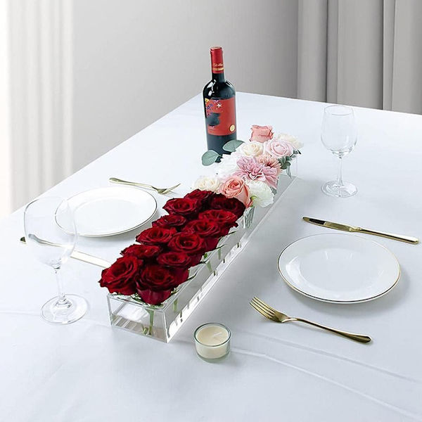 Blomstervas i akryl Blommigt mittstycke L
