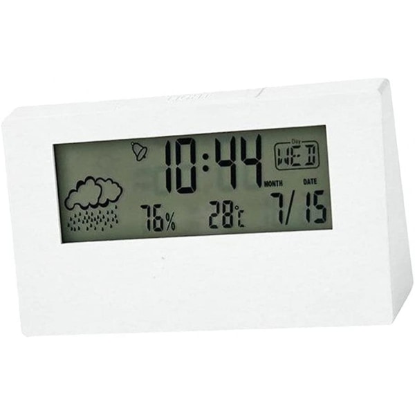 Indoor Digital Clock, Thermometer, Alarm Clock With Light Lcd, Easy-to-read Day Of The Week, Calendar Reminder, Home Weather Monitoring