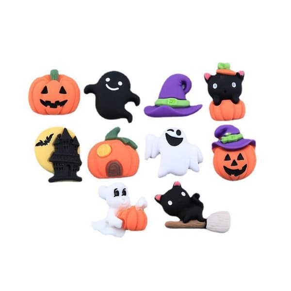 20st Halloween Pumpa Figurine 3D Resin Flat WHITE GHOST white ghost pumpkin
