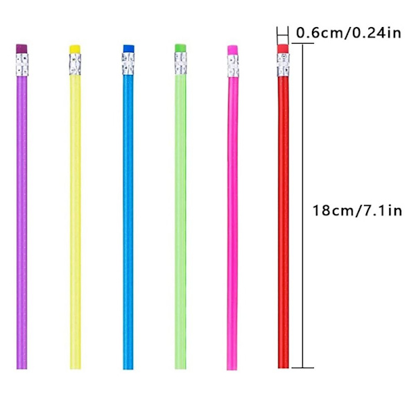 Flexibla pennor Soft Bendy Pencils 2