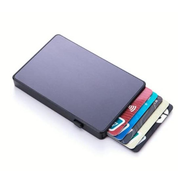 Mordely Automatisk Pop Up Plånbok Kreditkortshållare SILVER silver