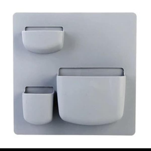 Mordely Plastic Self Adhesive Wall Mounted Storage Shelf Bathroom Kitchen Fridge Refrigerator Storage Rack Organizer Holder
