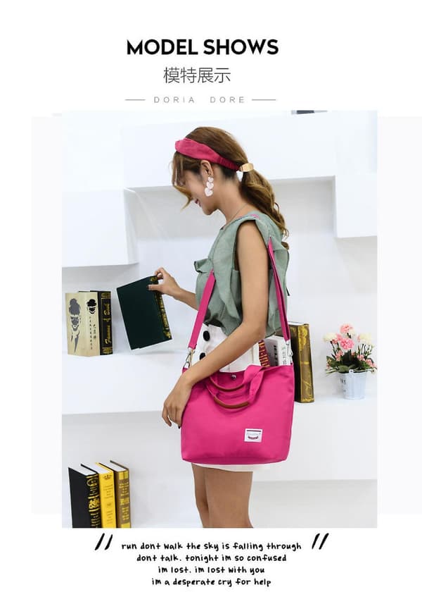 2023 Women Casual Large Capacity Versatile Messenger Solid Color Canvas Simple Retro Shoulder Bag (bright Red)