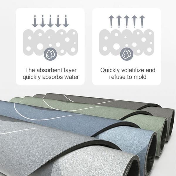 Mordely 60x40cm Badmatta Superabsorberande LIGHT BLUE-1 Light Blue-1